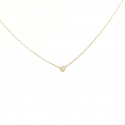 Collier Diamant Serti Clos